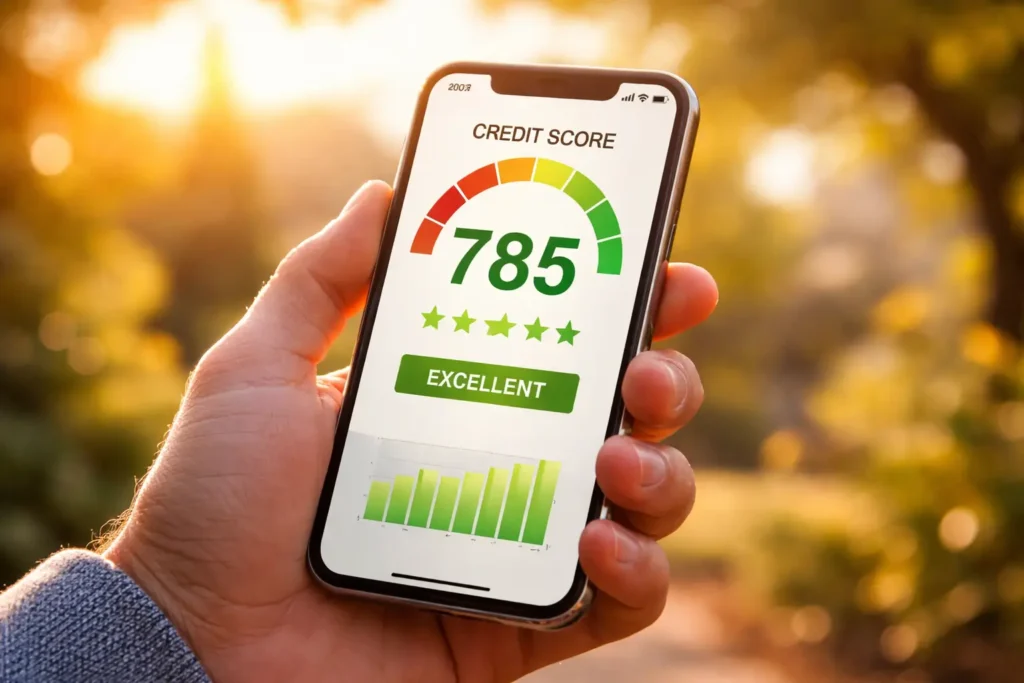 an average credit score
