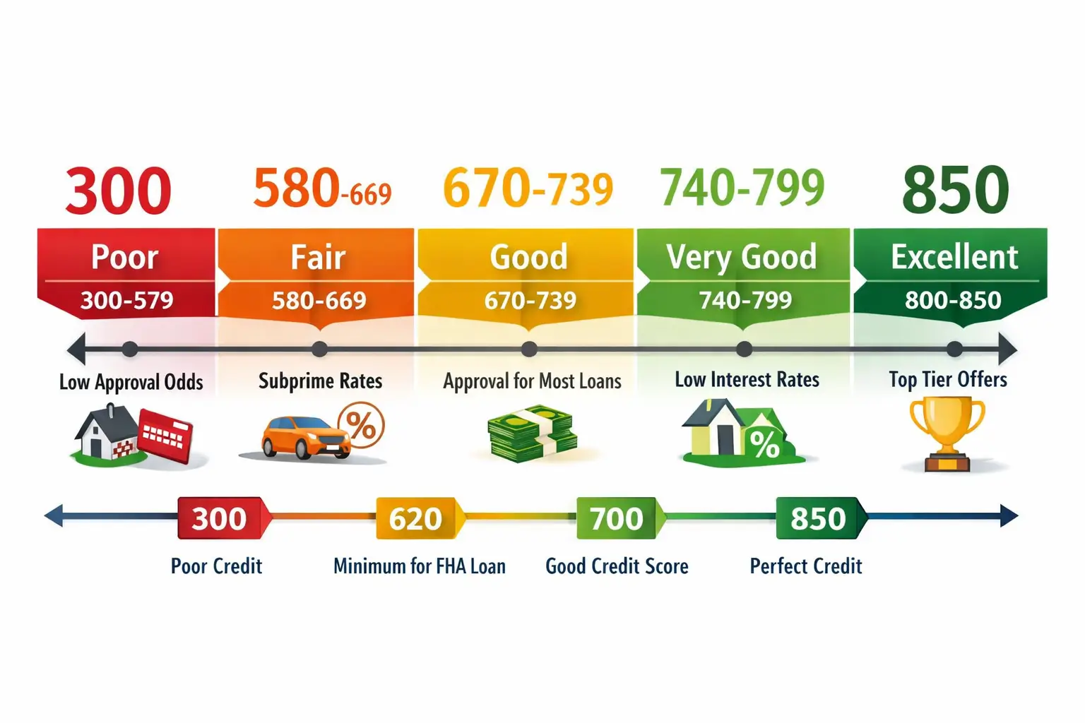 credit score ranges